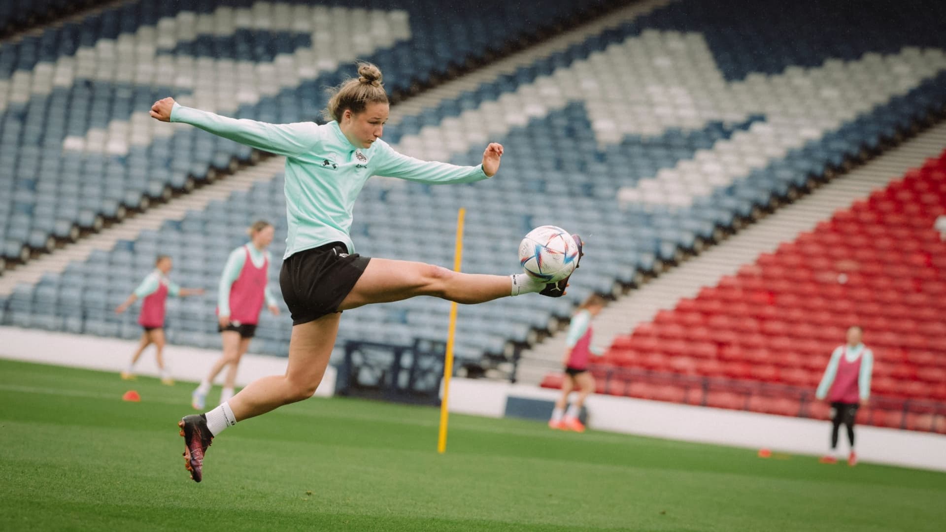 Alles angerichtet im Glasgower Hampden Park