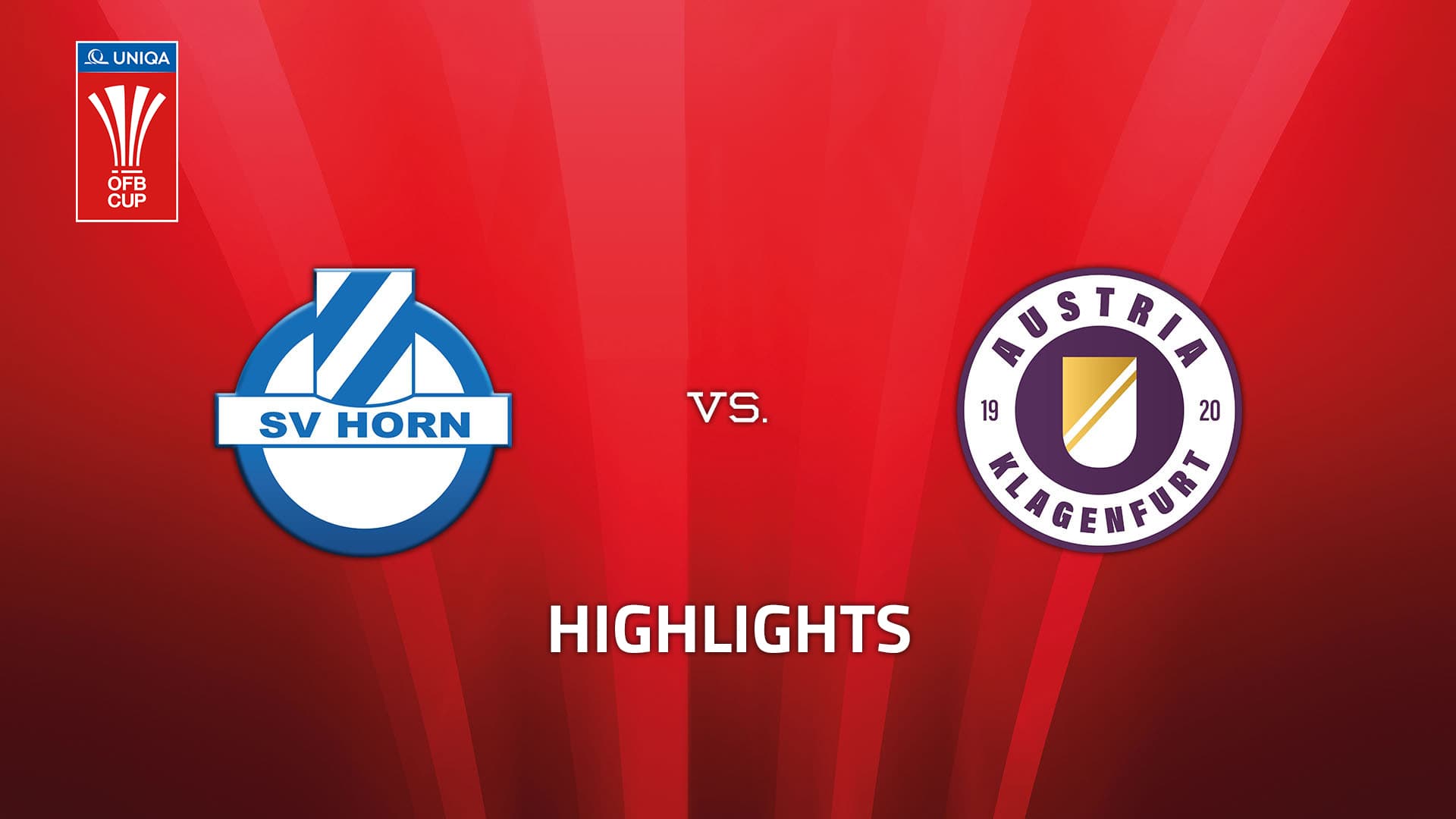 SV Horn - SK Austria Klagenfurt