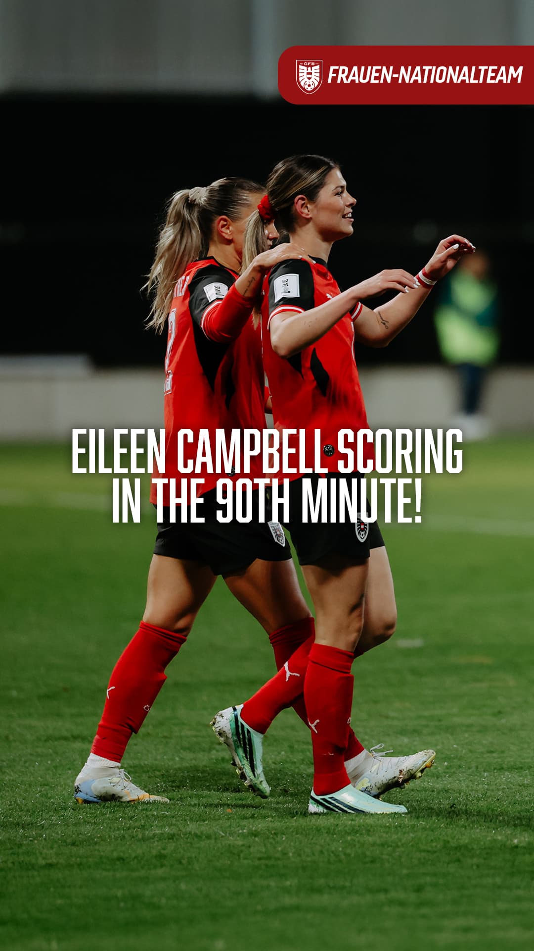 Eileen Campbell scoring in the 90th Minute. 🫰🏽