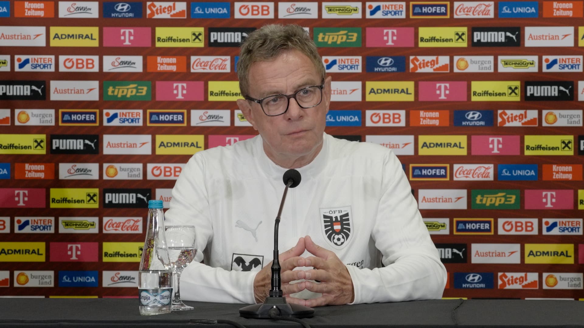 Pressekonferenz mit Rangnick und Alaba vor dem Quali-Hit in Bosnien